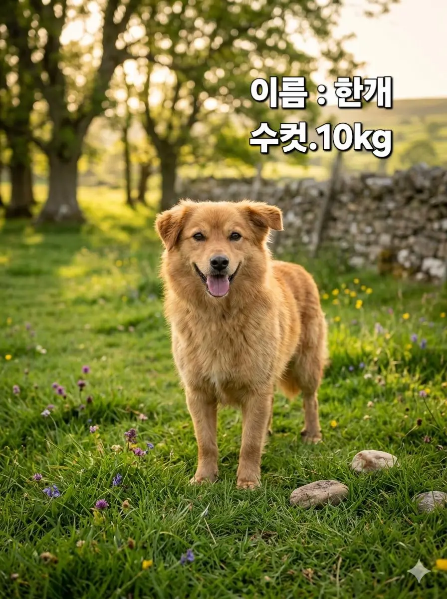 믹스견 보호중 사진